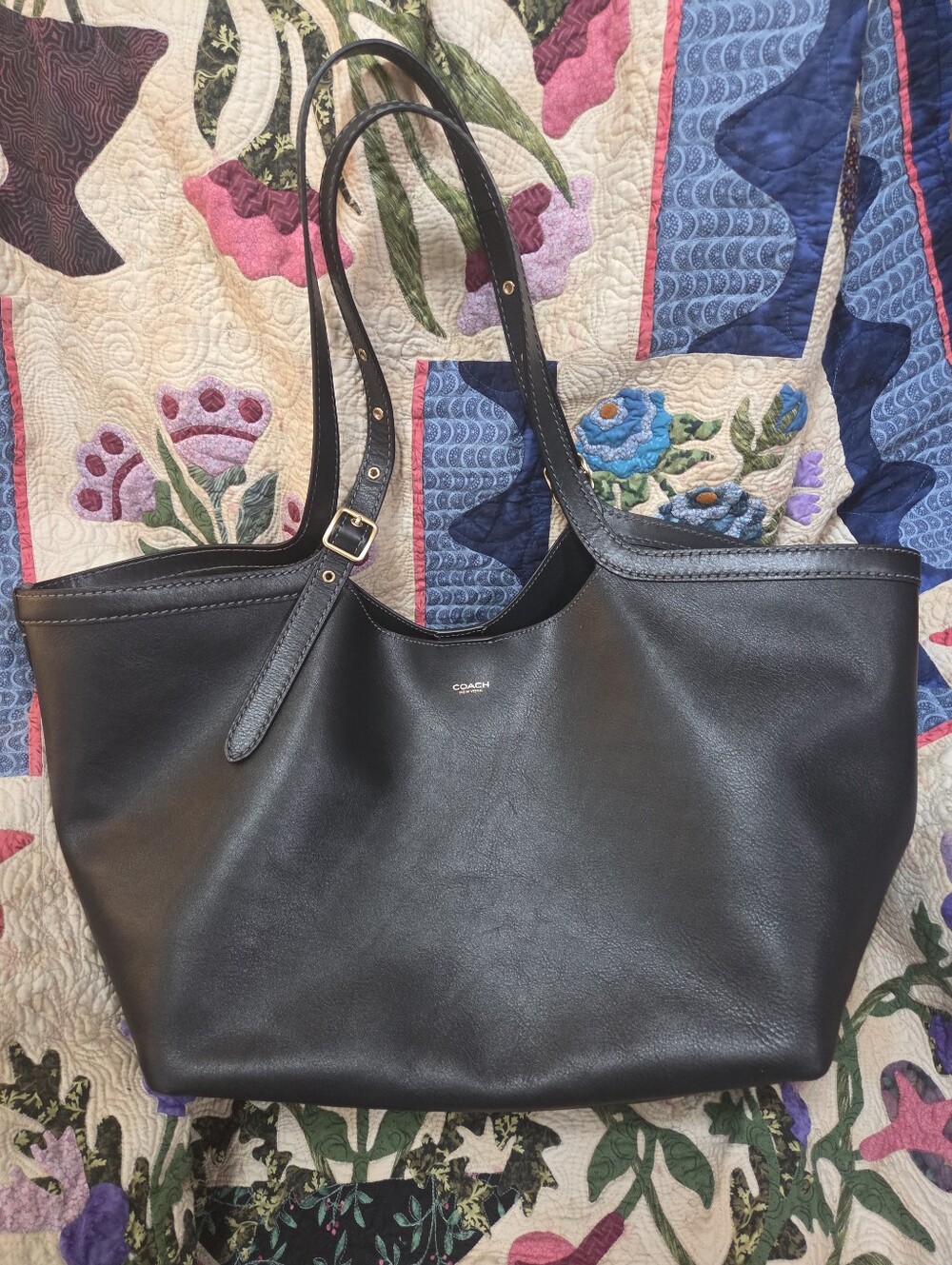 authentic coach black gramercy tote